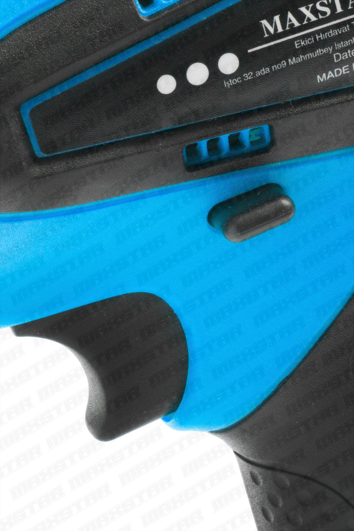 Maxstar 18V Lı-On Çift Akülü Şarjlı Matkap Vidalama + 23 Parça Set - Görsel 8