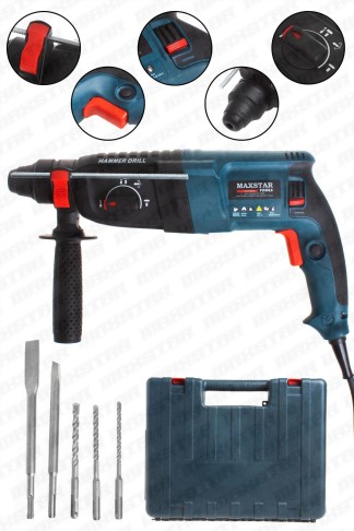 Maxstar Tools Profesyonel Kırıcı Delici 28mm 5.3ah Darbeli Matkap