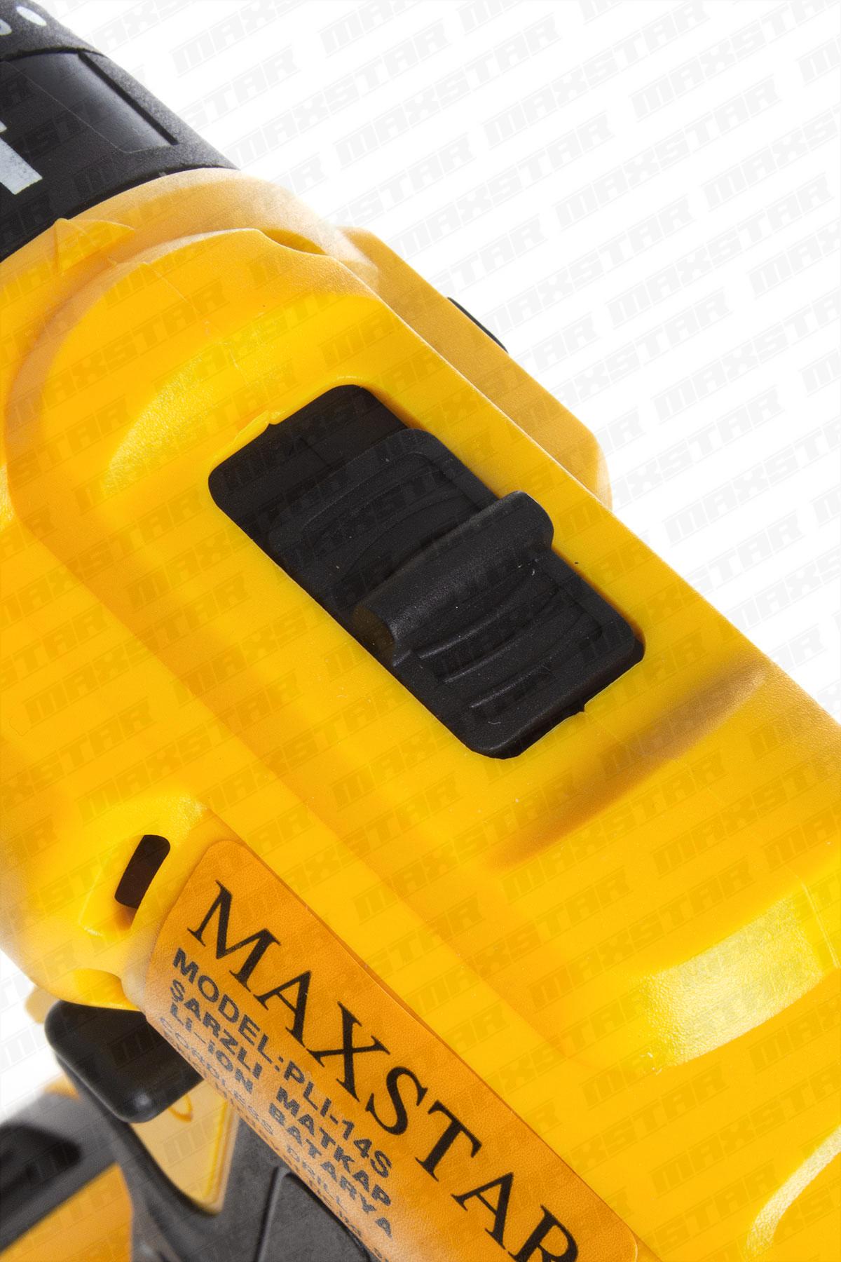 Maxstar 24V Lı-On Çift Akülü Şarjlı Matkap Vidalama + 23 Parça Set - Görsel 5