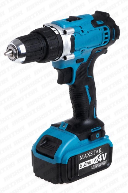 Maxstar 24V Lı-On Çift Akülü Şarjlı Matkap Vidalama + 23 Parça Set - Görsel 3