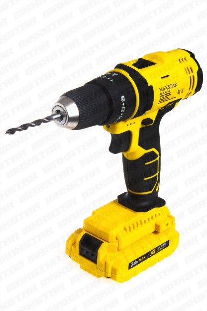 Maxstar 24V Lı-On Çift Akülü Şarjlı Matkap Vidalama Tam Set - Görsel 3