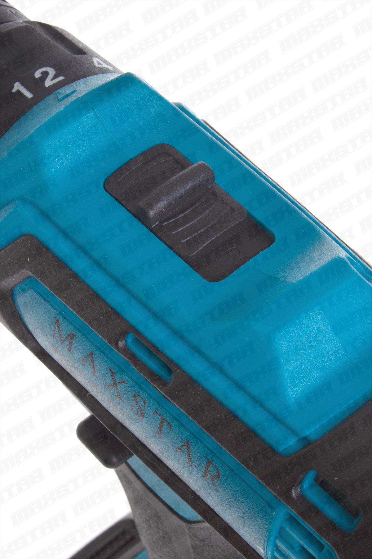 Maxstar 24V Lı-On Çift Akülü Şarjlı Matkap Vidalama + 23 Parça Set - Görsel 5