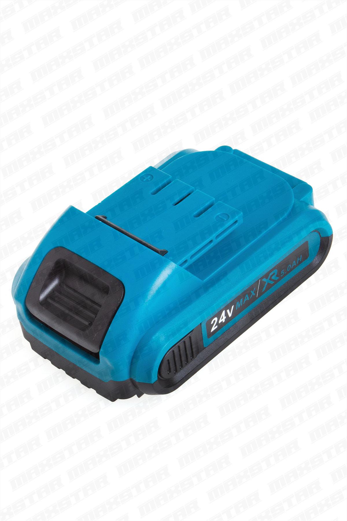 Maxstar 24V Lı-On Çift Akülü Şarjlı Matkap Vidalama + 23 Parça Set - Görsel 7