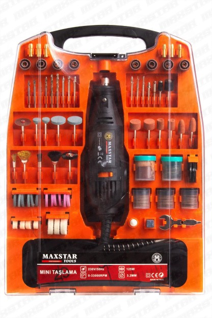 Maxstar 300 Parça Gravür Oyma Makine Dremel Hobi Taşlama Zımpara Set - Görsel 8