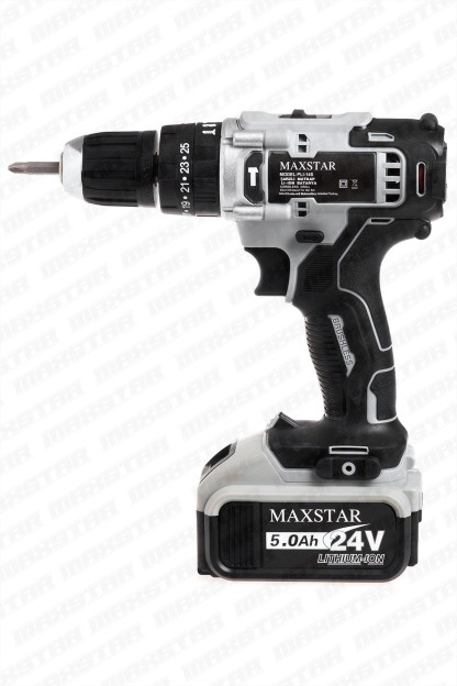 Maxstar 24V Lı-On Çift Akülü Şarjlı Matkap Vidalama + 23 Parça Set - Görsel 2