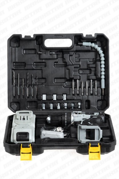Maxstar 24V Lı-On Çift Akülü Şarjlı Matkap Vidalama + 23 Parça Set - Görsel 8
