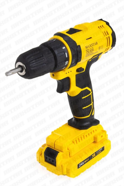 Maxstar 24V Lı-On Çift Akülü Şarjlı Matkap Vidalama + 23 Parça Set - Görsel 3