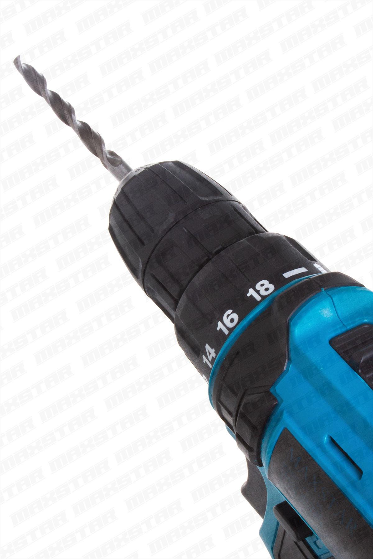 Maxstar 24V Lı-On Çift Akülü Şarjlı Matkap Vidalama + 23 Parça Set - Görsel 4