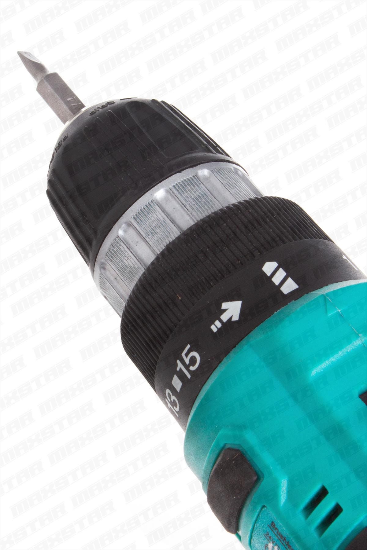 Maxstar 24V Lı-On Çift Akülü Brushless(kömürsüz) Şarjlı Matkap Vidalama - Görsel 4