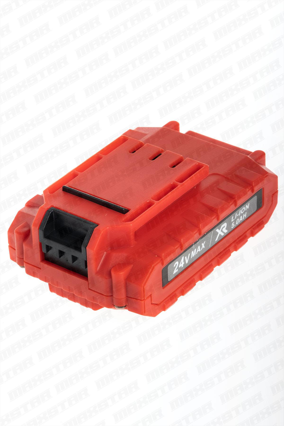 Maxstar 24V Lı-On Çift Akülü Şarjlı Matkap Vidalama + 23 Parça Set - Görsel 7