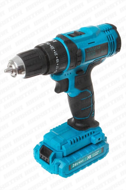 Maxstar 24V Lı-On Çift Akülü Şarjlı Matkap Vidalama Tam Set - Görsel 3