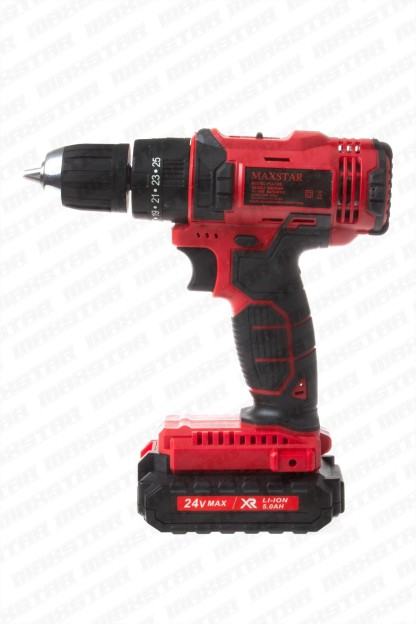 Maxstar 24V Lı-On Çift Akülü Şarjlı Matkap Vidalama Tam Set - Görsel 2