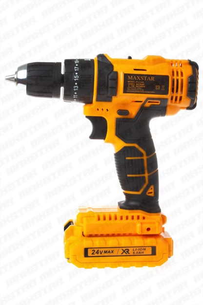 Maxstar 24V Lı-On Çift Akülü Şarjlı Matkap Vidalama Tam Set - Görsel 2